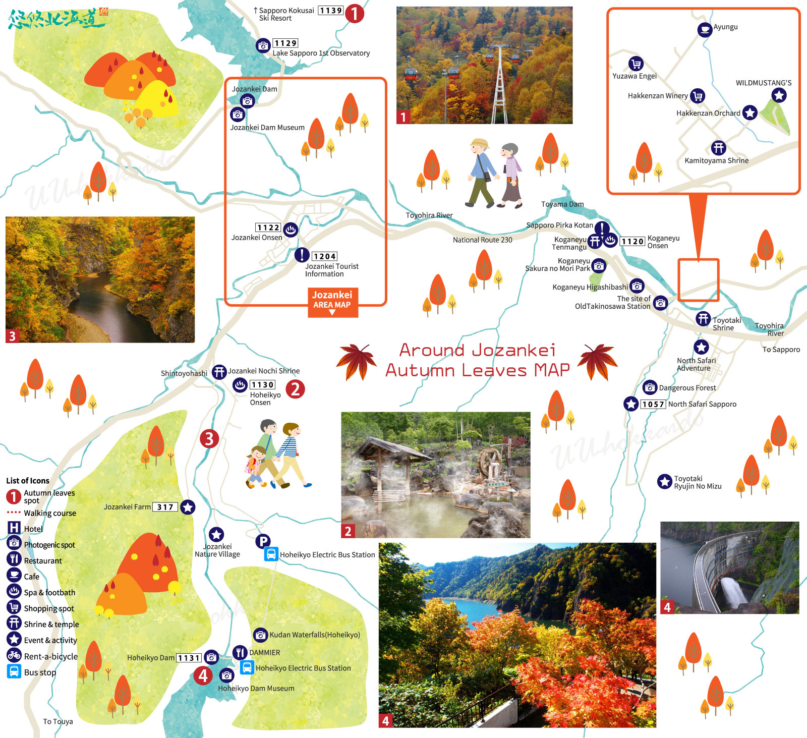 Around Jozankei Walking MAP
