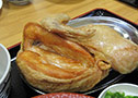 A deep-fried half sized whole chicken