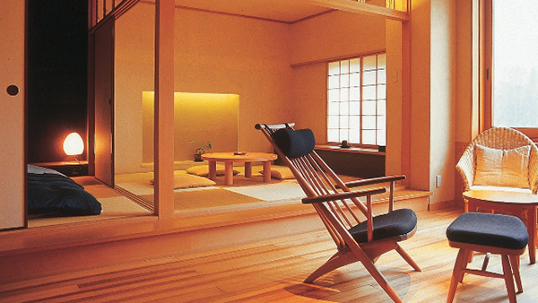 Japanese-style room with hot spring bath