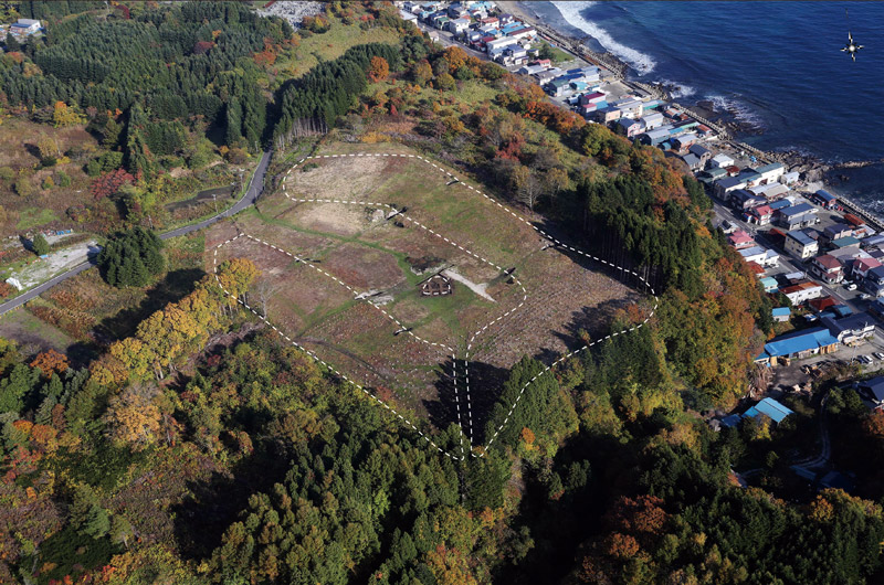 Aerial view of Kakinoshima Site